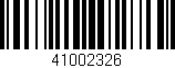 Código de barras (EAN, GTIN, SKU, ISBN): '41002326'