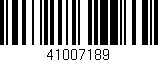 Código de barras (EAN, GTIN, SKU, ISBN): '41007189'
