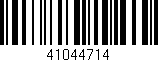 Código de barras (EAN, GTIN, SKU, ISBN): '41044714'