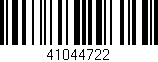 Código de barras (EAN, GTIN, SKU, ISBN): '41044722'