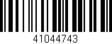 Código de barras (EAN, GTIN, SKU, ISBN): '41044743'