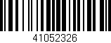 Código de barras (EAN, GTIN, SKU, ISBN): '41052326'