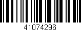 Código de barras (EAN, GTIN, SKU, ISBN): '41074296'