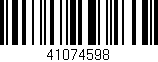 Código de barras (EAN, GTIN, SKU, ISBN): '41074598'