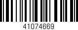 Código de barras (EAN, GTIN, SKU, ISBN): '41074669'