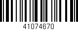 Código de barras (EAN, GTIN, SKU, ISBN): '41074670'