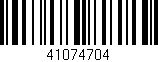 Código de barras (EAN, GTIN, SKU, ISBN): '41074704'