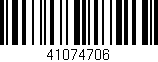 Código de barras (EAN, GTIN, SKU, ISBN): '41074706'