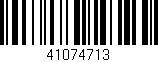 Código de barras (EAN, GTIN, SKU, ISBN): '41074713'