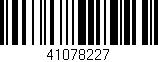 Código de barras (EAN, GTIN, SKU, ISBN): '41078227'