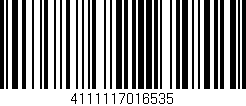 Código de barras (EAN, GTIN, SKU, ISBN): '4111117016535'