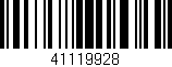 Código de barras (EAN, GTIN, SKU, ISBN): '41119928'