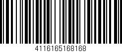 Código de barras (EAN, GTIN, SKU, ISBN): '4116165168168'