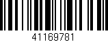 Código de barras (EAN, GTIN, SKU, ISBN): '41169781'