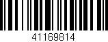 Código de barras (EAN, GTIN, SKU, ISBN): '41169814'