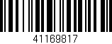 Código de barras (EAN, GTIN, SKU, ISBN): '41169817'