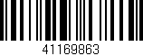 Código de barras (EAN, GTIN, SKU, ISBN): '41169863'