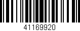 Código de barras (EAN, GTIN, SKU, ISBN): '41169920'