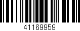 Código de barras (EAN, GTIN, SKU, ISBN): '41169959'
