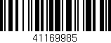 Código de barras (EAN, GTIN, SKU, ISBN): '41169985'