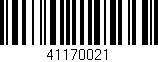 Código de barras (EAN, GTIN, SKU, ISBN): '41170021'