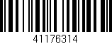 Código de barras (EAN, GTIN, SKU, ISBN): '41176314'