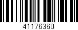 Código de barras (EAN, GTIN, SKU, ISBN): '41176360'