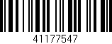 Código de barras (EAN, GTIN, SKU, ISBN): '41177547'