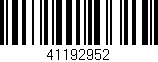 Código de barras (EAN, GTIN, SKU, ISBN): '41192952'
