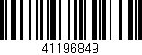 Código de barras (EAN, GTIN, SKU, ISBN): '41196849'