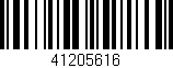 Código de barras (EAN, GTIN, SKU, ISBN): '41205616'