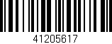 Código de barras (EAN, GTIN, SKU, ISBN): '41205617'