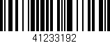 Código de barras (EAN, GTIN, SKU, ISBN): '41233192'