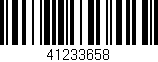 Código de barras (EAN, GTIN, SKU, ISBN): '41233658'