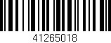 Código de barras (EAN, GTIN, SKU, ISBN): '41265018'