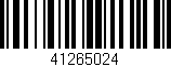 Código de barras (EAN, GTIN, SKU, ISBN): '41265024'