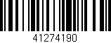 Código de barras (EAN, GTIN, SKU, ISBN): '41274190'