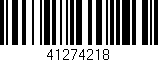 Código de barras (EAN, GTIN, SKU, ISBN): '41274218'