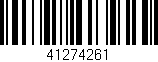 Código de barras (EAN, GTIN, SKU, ISBN): '41274261'