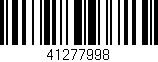 Código de barras (EAN, GTIN, SKU, ISBN): '41277998'