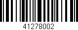 Código de barras (EAN, GTIN, SKU, ISBN): '41278002'