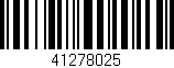 Código de barras (EAN, GTIN, SKU, ISBN): '41278025'