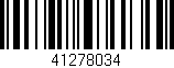 Código de barras (EAN, GTIN, SKU, ISBN): '41278034'
