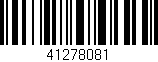 Código de barras (EAN, GTIN, SKU, ISBN): '41278081'