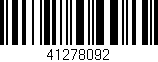 Código de barras (EAN, GTIN, SKU, ISBN): '41278092'