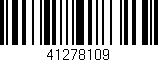Código de barras (EAN, GTIN, SKU, ISBN): '41278109'