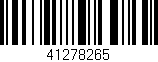 Código de barras (EAN, GTIN, SKU, ISBN): '41278265'