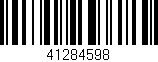 Código de barras (EAN, GTIN, SKU, ISBN): '41284598'