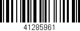 Código de barras (EAN, GTIN, SKU, ISBN): '41285961'