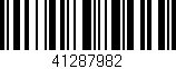 Código de barras (EAN, GTIN, SKU, ISBN): '41287982'